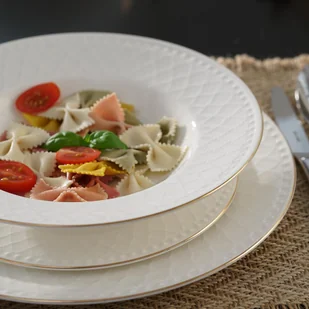 Serwis obiadowy Komplet talerzy porcelanowych dla 6 osób ROMA GOLD - Serwisy obiadowe - miniaturka - grafika 1