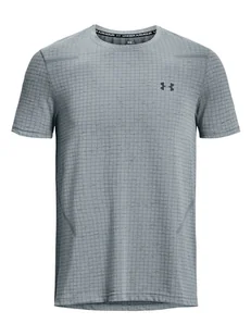 Under Armour Koszulka sportowa "Seamless Grid" w kolorze szarym - Koszulki sportowe męskie - miniaturka - grafika 1