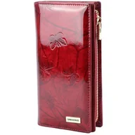 Portfele - Portfel Damski Skórzany GREGORIO Lakierowany Długi Z Suwakiem Na Zewnątrz BTS-124 CZERWONY 19,5 x 10 x 3,5 [cm] - miniaturka - grafika 1