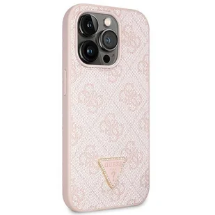 Etui Guess GUHCP14LP4TDSCPP na iPhone 14 Pro - różowe Crossbody 4G Metal Logo - Etui i futerały do telefonów - miniaturka - grafika 4