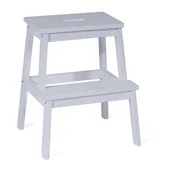 Taborety i hokery - Biały stołek z drewna kauczukowego ze schodkiem Corg – Bonami Selection - miniaturka - grafika 1