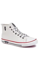 Moda i Uroda OUTLET - Męskie Wysokie Ocieplane Trampki Big Star KK174345 Białe-41 - miniaturka - grafika 1
