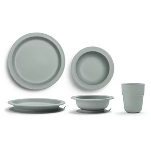 Elodie Details, Zestaw Obiadowy Dla Dzieci, Pebble Green, 3 Szt. - Zestawy naczyń dla dzieci - miniaturka - grafika 1