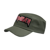 Czapki i chusty sportowe męskie - czapka patrolówka IRON MAIDEN - LOGO KHAKI RED - miniaturka - grafika 1