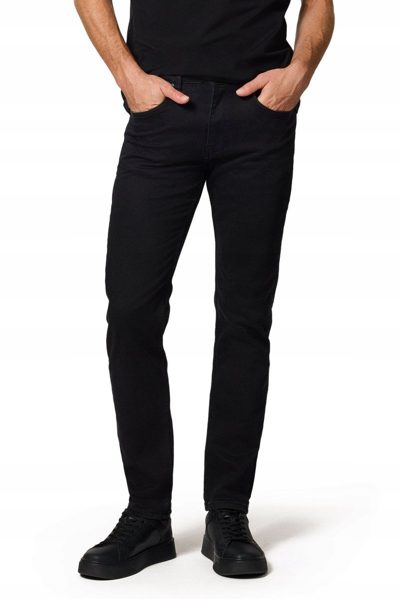 Jeansy Męskie Regular Czarne PM10 W33/L30
