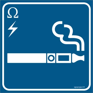 RA127 TU WOLNO PALIĆ PAPIEROSY ELEKTRONICZNE, PN - PŁYTA PCV 1MM; (300X300MM) - Systemy ekspozycyjne i znaki informacyjne - miniaturka - grafika 1