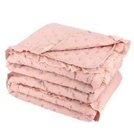 Narzuty - Narzuta Rita różowa 200 x 220 cm z falbaną - miniaturka - grafika 1