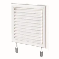 Wentylatory przemysłowe - Vents Kratka wentylacyjna regulowana 154 x 154 mm fi 100 mm biała - miniaturka - grafika 1