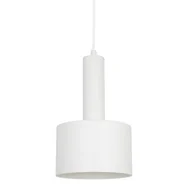 Lampy sufitowe - Wisząca lampa do gabinetu Vitrum 41112 walec krążek metalowa biała - miniaturka - grafika 1