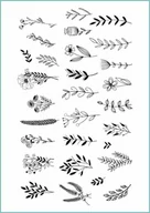 Zabawki kreatywne - Tatuaże tymczasowe, zmywalne, minimalistyczne kwiaty, format arkusz A4 - miniaturka - grafika 1