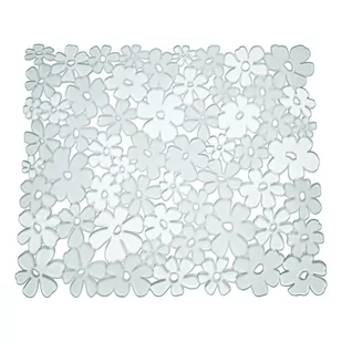 Przezroczysta mata do zlewu iDesign Blumz, 28x30,5 cm - Maty antypoślizgowe - miniaturka - grafika 1
