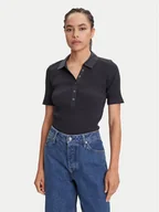 Koszulki i topy damskie - Marc O'Polo Polo 506 2156 53001 Granatowy Slim Fit - miniaturka - grafika 1