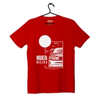 Odzież do sportów motorowych - T-shirt koszulka Mazda Miata z dachem czerwona-M - miniaturka - grafika 1