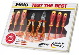 Felo profesjonalny elektryków XL-zestaw ergonic VDE śrubokręt zestaw narzędzi Service Kit 8-częściowy kombi-szczypce szczypce boczne 4007157638533 - Śrubokręty - miniaturka - grafika 1