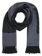 Apaszki i szaliki damskie - Calvin Klein - Szalik damski, szary|czarny - miniaturka - grafika 1