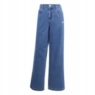 Spodnie damskie - ADIDAS SPODNIE DENIM 3-STRIPES JD2574 r 32/34 - miniaturka - grafika 1