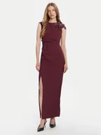 Sukienki - Rinascimento Sukienka wieczorowa CFC0020094002 Bordowy Slim Fit - miniaturka - grafika 1