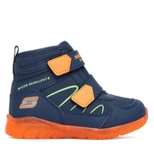 Buty dla chłopców - Trzewiki Skechers Illumi-Brights 407613N NVOR Granatowy - miniaturka - grafika 1