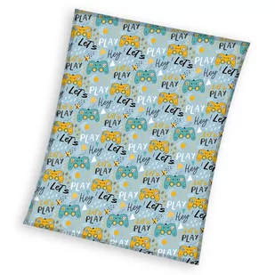Koc flanelowy, wzór game, 130x170 cm - Koce - miniaturka - grafika 1