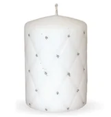 Świece - Abi Decoration Świeca Florencja biała mat walec 9 cm 101528 AP - miniaturka - grafika 1