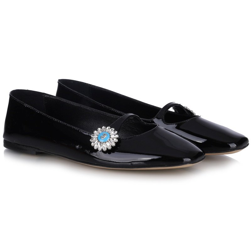 Baleriny damskie Bombonella 3T 6084-20 BLACK PATENT LEATHER R.40