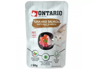 Ontario saszetka 80g DLA KOTA TUŃCZYK I ŁOSOŚ W ROSOLE - Mokra karma dla kotów - miniaturka - grafika 1