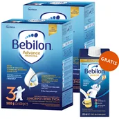 Mleko modyfikowane - Zestaw Bebilon Advance Pronutra 3 Junior, odżywcza formuła na bazie mleka, po 1 roku, 2 x 1000 g + wzbogacona formuła na bazie mleka dla dzieci 2-6 lat, 200 ml gratis - miniaturka - grafika 1