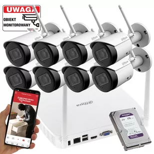 Monitoring firmy 8 kamer WiFi Dahua IPC-HFW1430DS-SAW-0280B 4MPx Detekcja ruchu Mikrofon Aplikacja - Zestawy do monitoringu - miniaturka - grafika 1