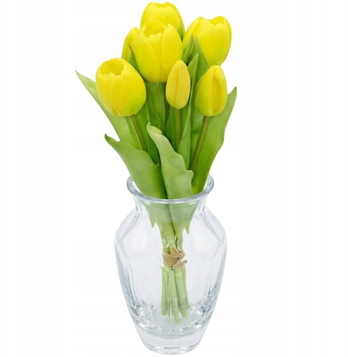 Saska Garden BUKIET 7 TULIPANÓW ŻÓŁTYCH 31CM JAK ŻYWYCH DEKORACJA WIOSENNA