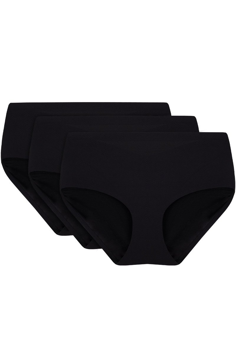 Vivisence 4013 3-pack czarny M Majtki wysokie figi