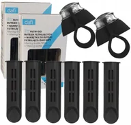 Wkłady filtrujące - Zestaw 6x Filtr + 2x nakrętka zestaw Dafi Soft Czarny - miniaturka - grafika 1