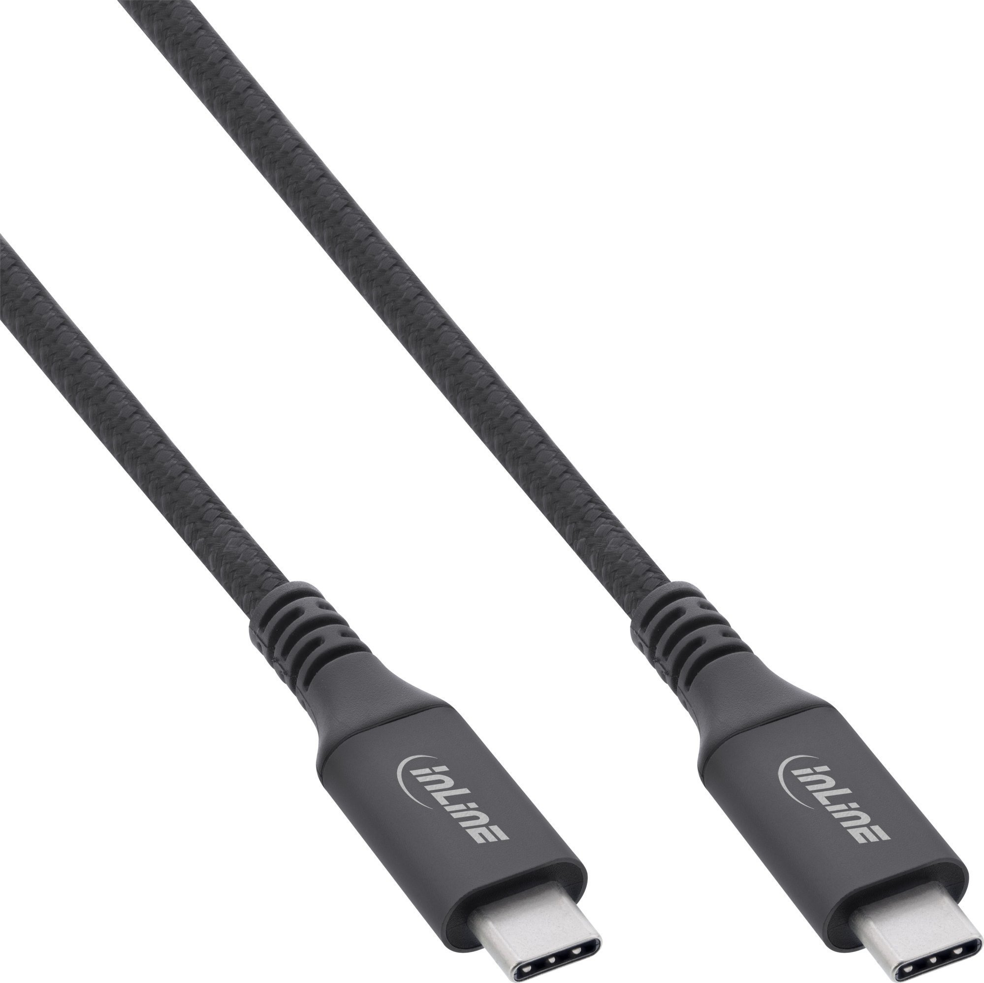 Kabel USB InLine USB-C - USB-C 0.5 m Czarny 35906A