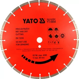 Yato Tarcza diamentowa do betonu 300x25,4mm YT-5953 - Tarcze do pił - miniaturka - grafika 1