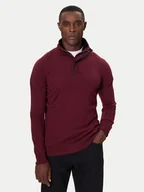 Swetry męskie - KARL LAGERFELD Sweter 655005 554399 Bordowy Slim Fit - miniaturka - grafika 1