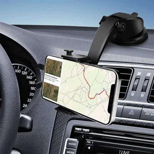 XO Uchwyt samochodowy C89 Holder do auta na telefon na deskę kokpit szybę Czarny - Uchwyty samochodowe do telefonów - miniaturka - grafika 7