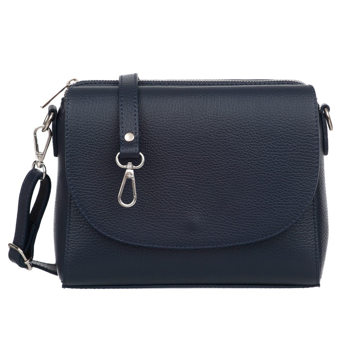 Torebka Skórzana Vera Pelle Camere Granatowa