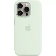 Etui i futerały do telefonów - Etui APPLE Silicone Case MagSafe do iPhone 15 Pro Pastelowa mięta | Bezpłatny transport - miniaturka - grafika 1