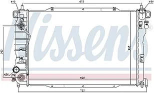 NISSENS Chłodnica, układ chłodzenia silnika NISSENS 616908 616908 - Części motocyklowe - miniaturka - grafika 1