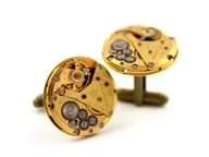 Spinki do mankietów i krawatów - Spinki Do Mankietów - Golden Treasure Bronze - miniaturka - grafika 1