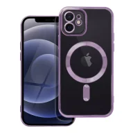Etui i futerały do telefonów - Futera Electro Mag Cover kompatybilny z MagSafe do IPHONE 12 fioletowy - miniaturka - grafika 1