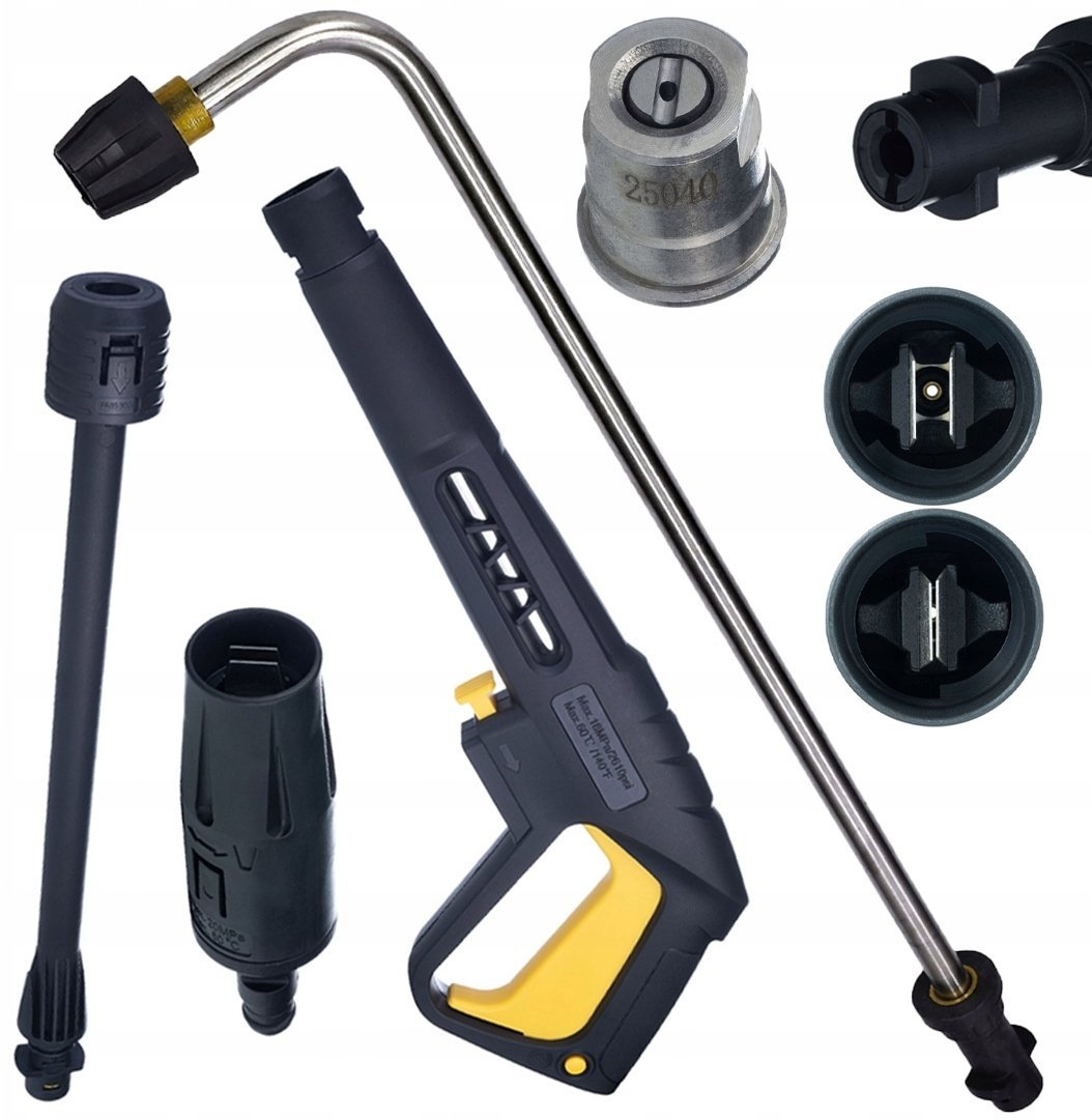 Rosfix ZESTAW PISTOLET DO KARCHER K2-K7 LANCE VARIO ORAZ DŁUGA LANCA KĄTOWA 80CM