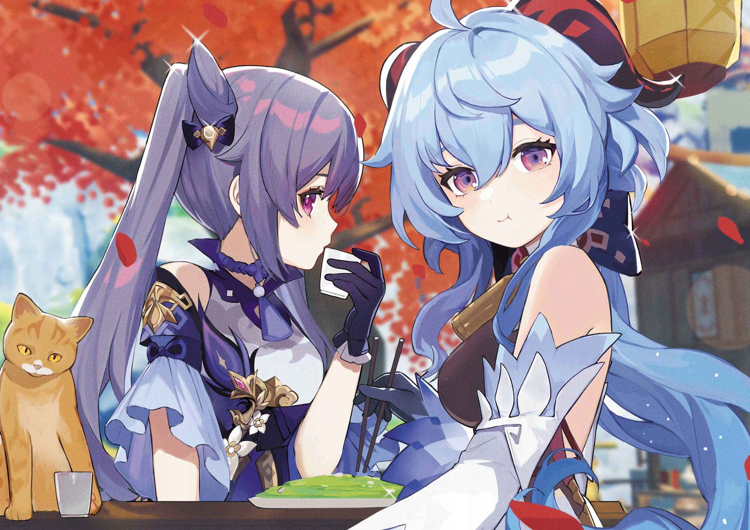 Plakat A1 Genshin Impact Anime Gra Ganyu Keqing