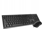 Zestawy myszka + klawiatura - Klawiatura + mysz Omega OMEGA KEYBOARD US MOUSE SET OKM-09 ZESTAW PRZEWODOWY KLAWIATURA MYSZ USB BLACK [45545] - miniaturka - grafika 1