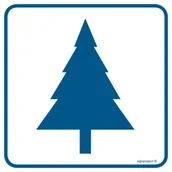 Systemy ekspozycyjne i znaki informacyjne - RA093 DRZEWA IGLASTE, PN - PŁYTA PCV 1MM; (150X150MM) - miniaturka - grafika 1