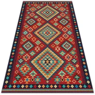 Dywany - Modny dywan winylowy Kolorowe trójkąty retro 60x90 cm - miniaturka - grafika 1