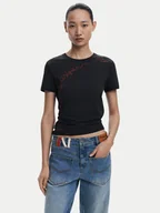 Koszulki i topy damskie - Desigual T-Shirt Charly 25WWTK08 Czarny Regular Fit - miniaturka - grafika 1