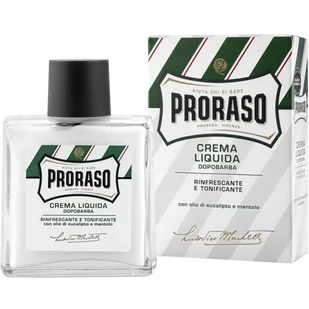 PRORASO Tonizujący krem po goleniu z ekstraktem z eukaliptusa i mentolem - Green Line After Shave Refreshing Liquid Cream - Balsamy po goleniu - miniaturka - grafika 1