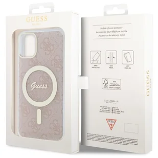 Guess GUHMN61H4STP iPhone 11 6.1" różowy/pink hardcase 4G MagSafe - Etui i futerały do telefonów - miniaturka - grafika 8
