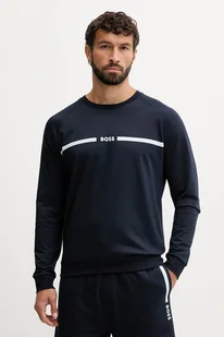 BOSS bluza bawełniana lounge męska kolor granatowy z nadrukiem 50550560 - Bluzy męskie - miniaturka - grafika 1