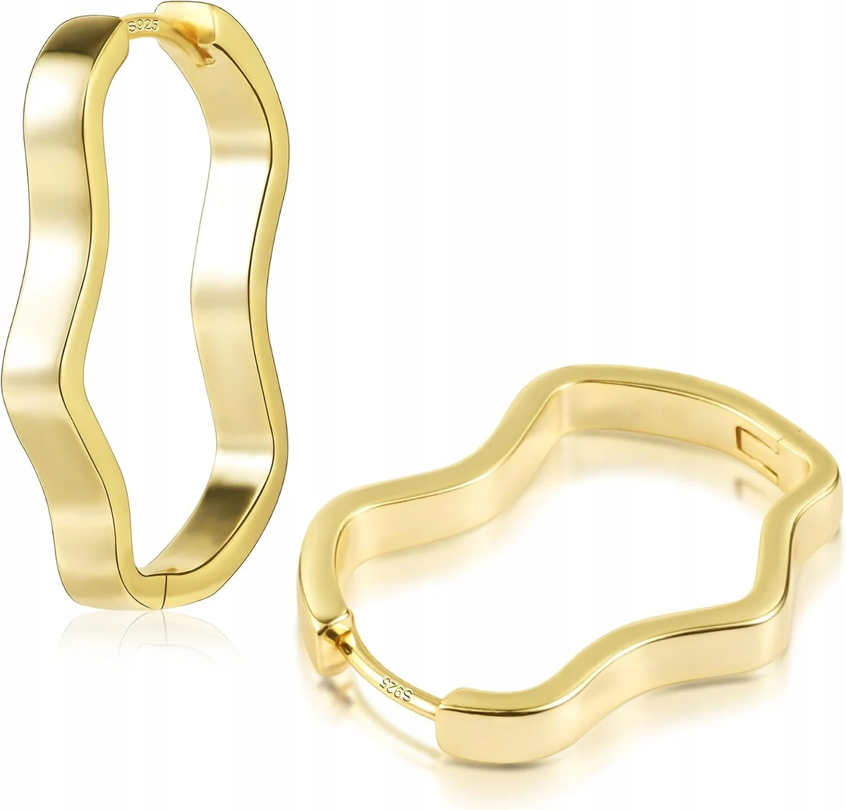 KOLCZYKI GEOMETRYCZNE KOŁA POZŁACANE 14K DLA KOBIET DZIEWCZYN